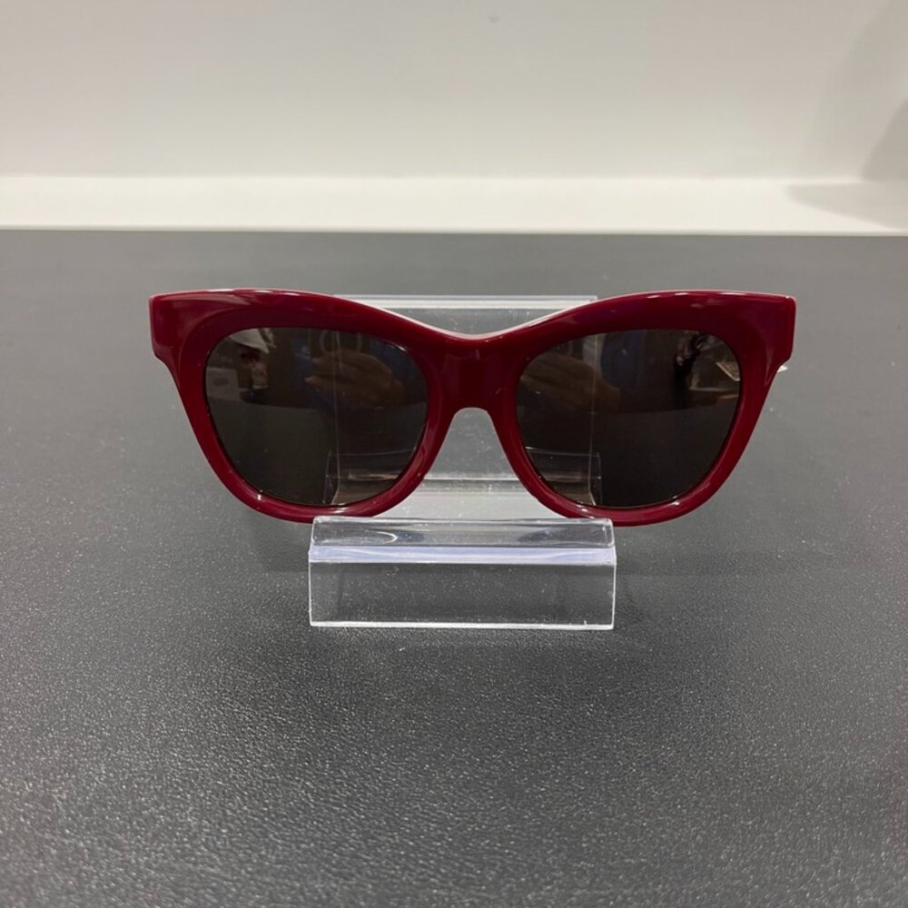 Burberry Sunglasses Bordeaux Red Cat Eye Frames with Brown Lenses (JB1332)